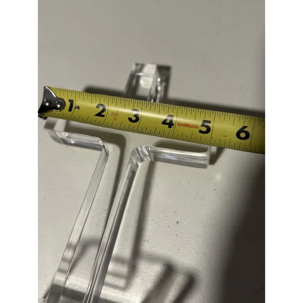 Acrylic Cross Clear Stand Religious Vintage Decor